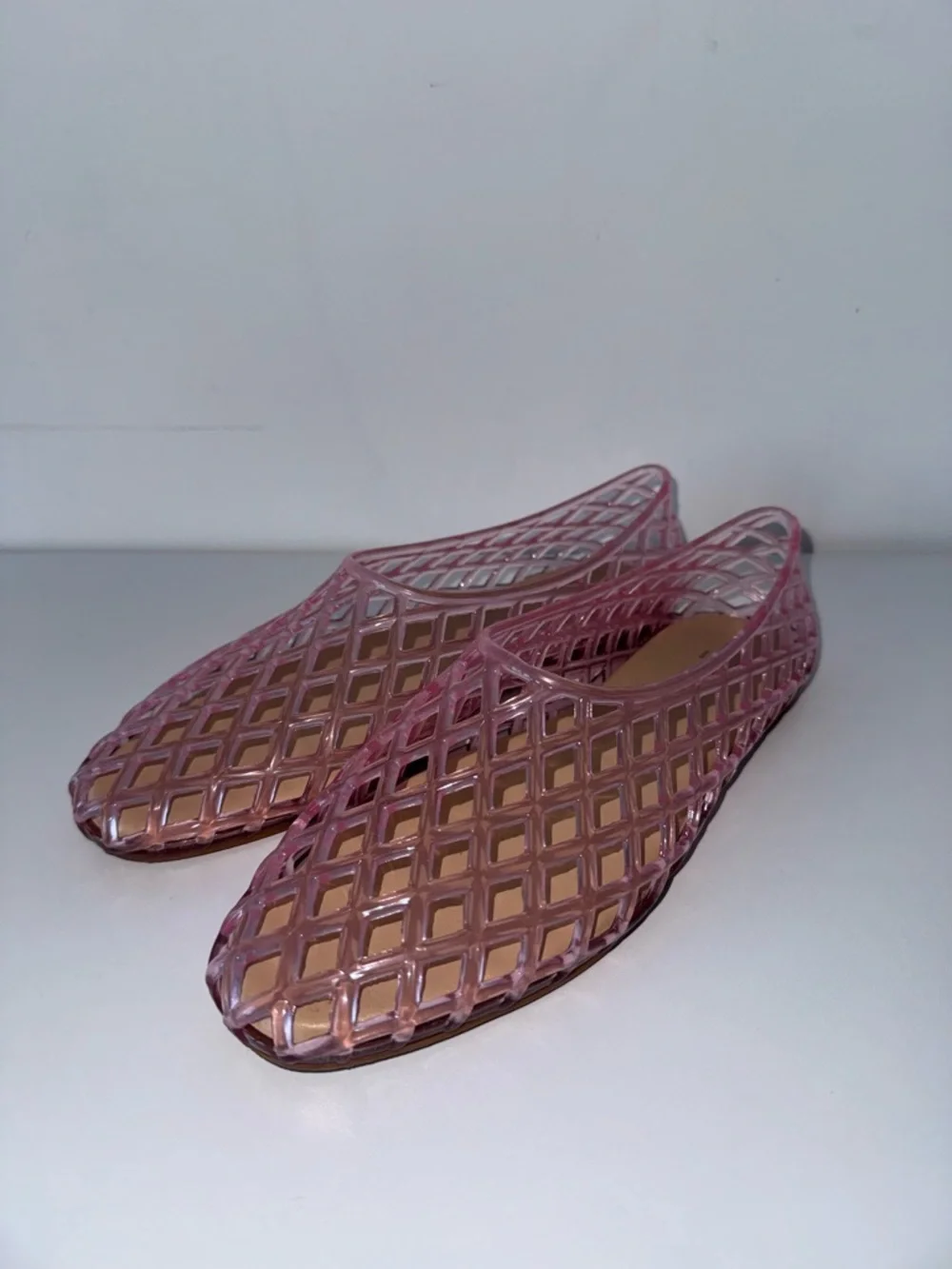 TENDANCE - Pink Jelly Lattice Slip-On Flats size 8 - Picture 8 of 11